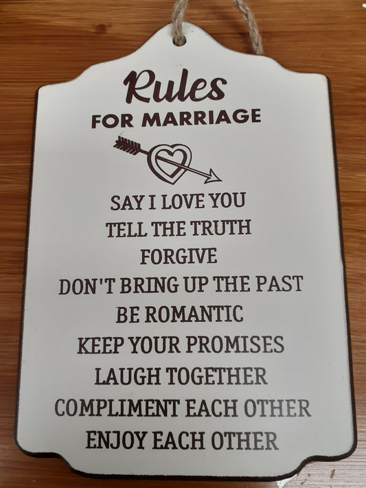 Sign Rules For Marriage