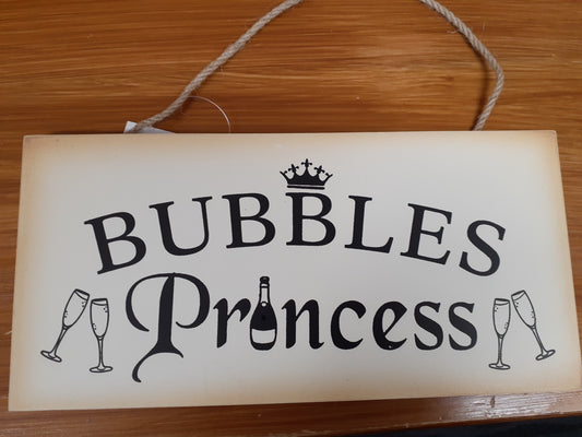 Sign Bubbles Princess