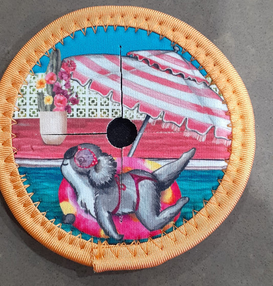 Lisa Pollock Margaritaville Koala Wine Glass Coaster