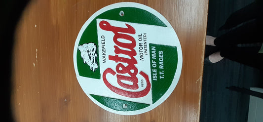 Round Castrol Sign