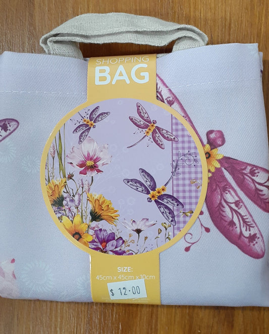 Reusable Shopping Bag Lisa Pollock Dragonfly Fields