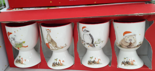 Bush Buddies Christmas Egg Cups set 4