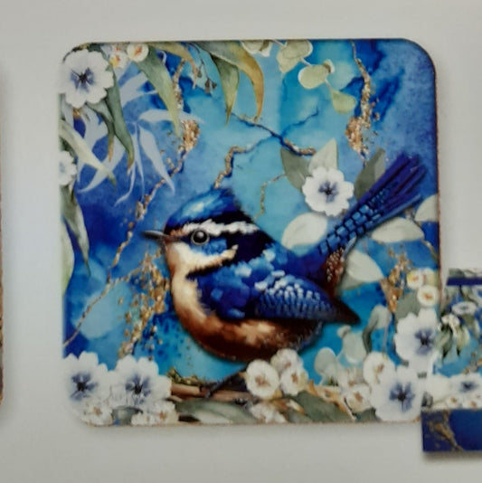 Lisa Pollock Coaster Set 6 Cheeky Wrens