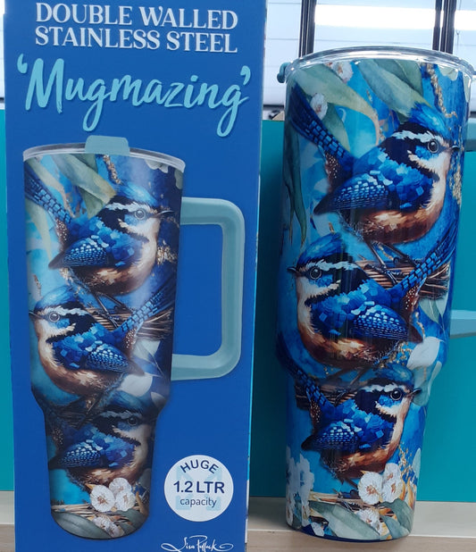 SS Double Walled Mug Mazing Cheeky Wrens