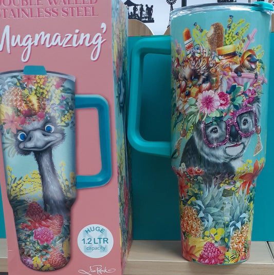 SS Double Walled Mug Mazing Emu Koala