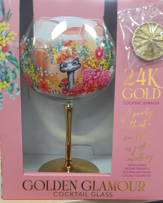 Lisa Pollock Gin Glass Emu Sing