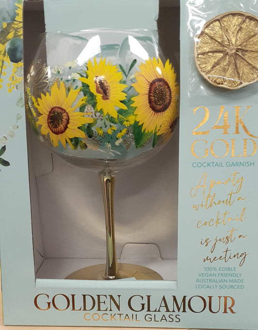 Lisa Pollock Gin Glass Bee Sunny