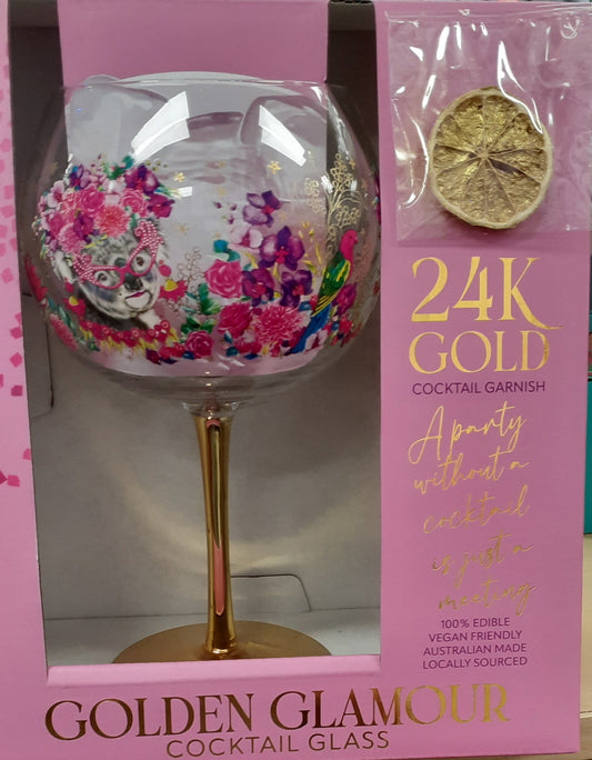 Lisa Pollock Gin Glass Koala Design