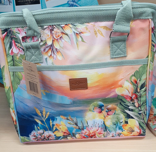 Lisa Pollock Lunch Cooler Bag Sunset Love Birds