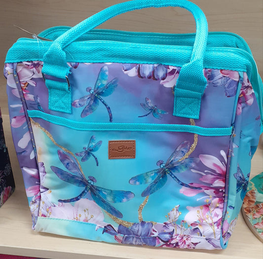 Lisa Pollock Lunch Cooler Bag Delightful Dragonflies
