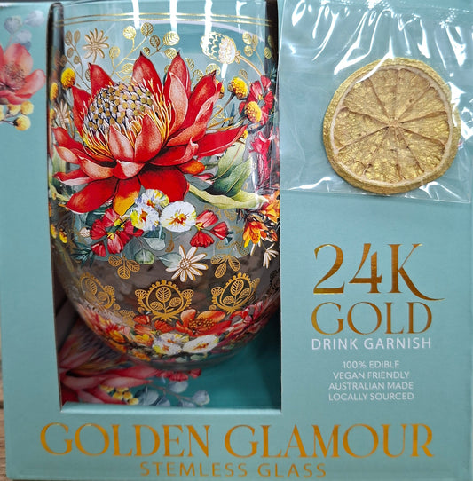 Lisa Pollock Stemless Glass Splendid Waratah