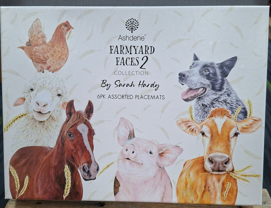 Placemats Farmyard Faces /2  Set 6