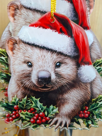 Acrylic Xmas Wombat