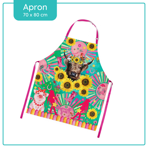 Apron Cotton Carnival Cow