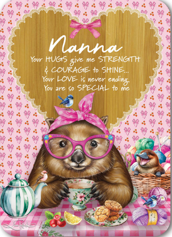 Bamboo Affirmation Plaque Wonda Wombat Nanna