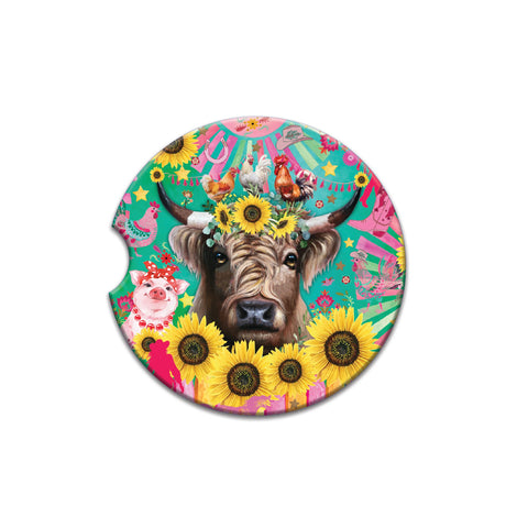 Car Coaster Carnival Cow