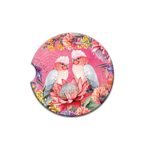 Car Coaster Pretty Pink Galahs