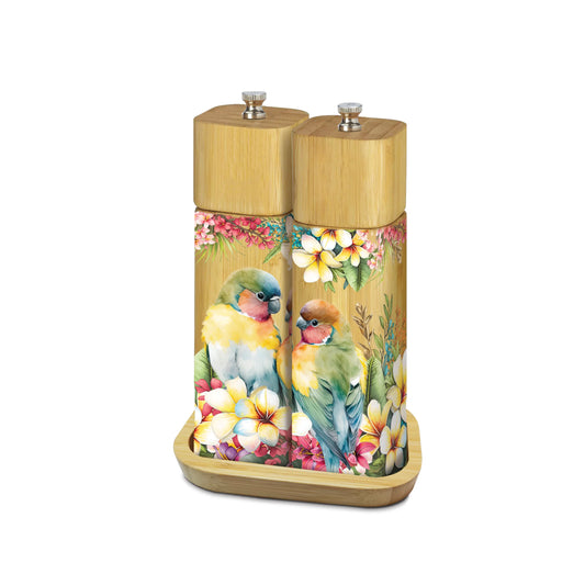 Lisa Pollock Salt & Pepper Grinder Paradise Love Birds