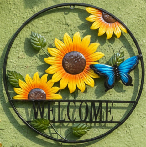 Sunflower Welcome Wall Art
