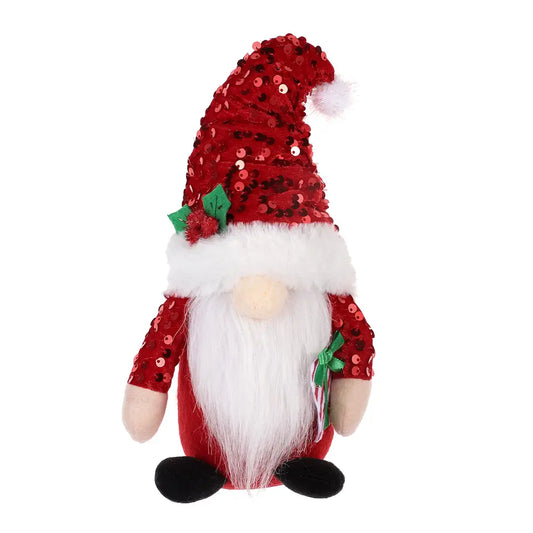 Christmas Gnome Elf Sequen - Red