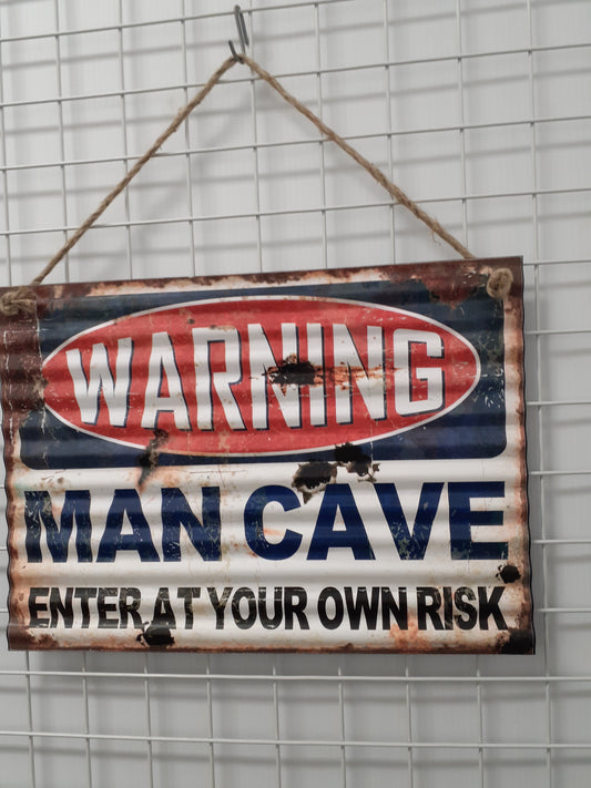 Warning Man Cave Sign