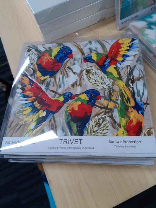 Lorikeets Celebration Trivet