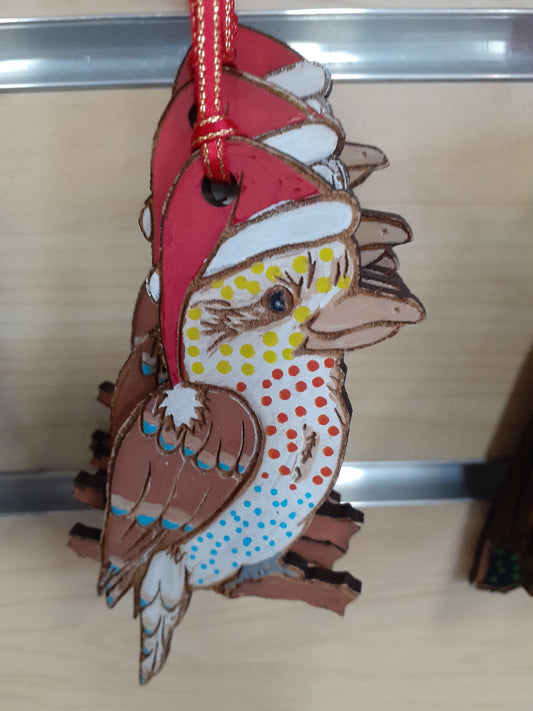 Xmas Laser Cut Indigenous Kookaburra