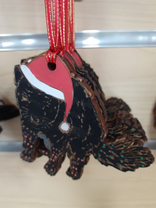 Xmas Laser Cut Indigenous Tassie Devil