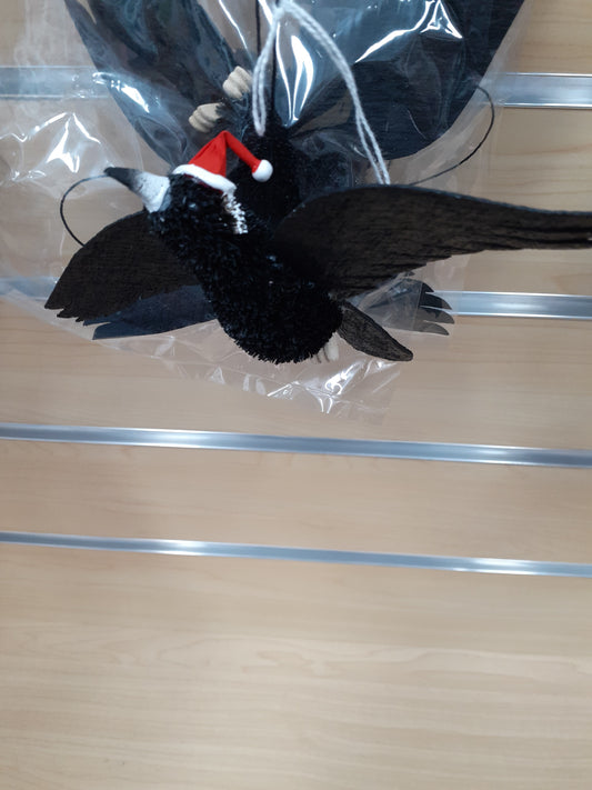 Magpie Xmas Ornament with Wings