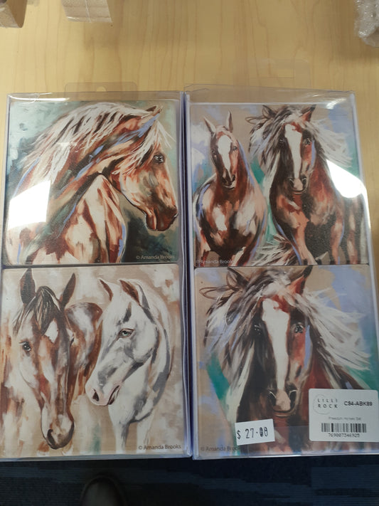 Freedom Horses Coaster Set