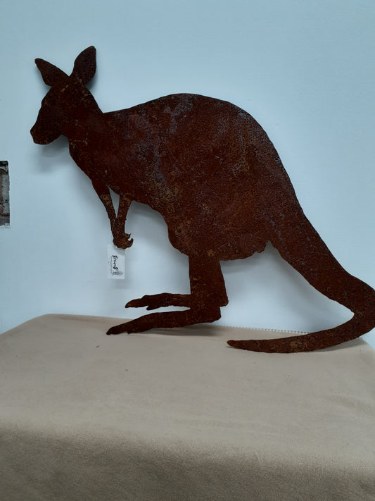 Rusty Kangaroo Wall Art