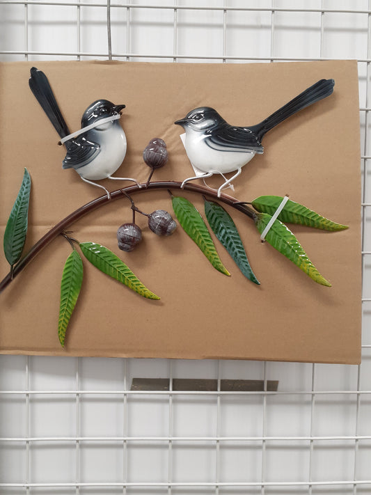 Willie Wagtail with Gumnuts Wall Art