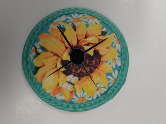 Lisa Pollock Sunflower Daisies Wine Glass Coaster