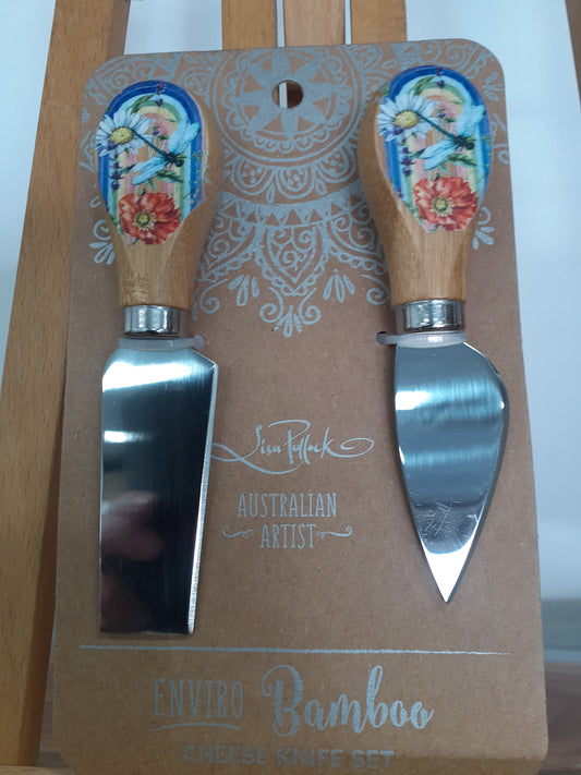 Lisa Pollock Wildflower Rainbow Cheese Knife set 2