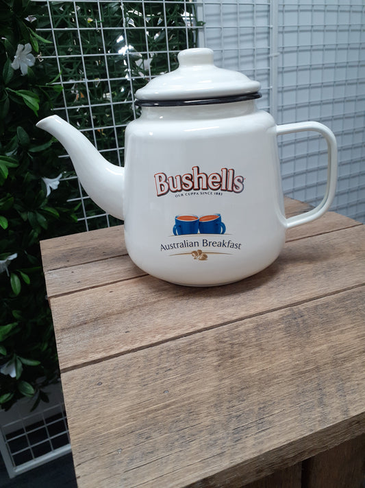 Bushells Enamel Teapot