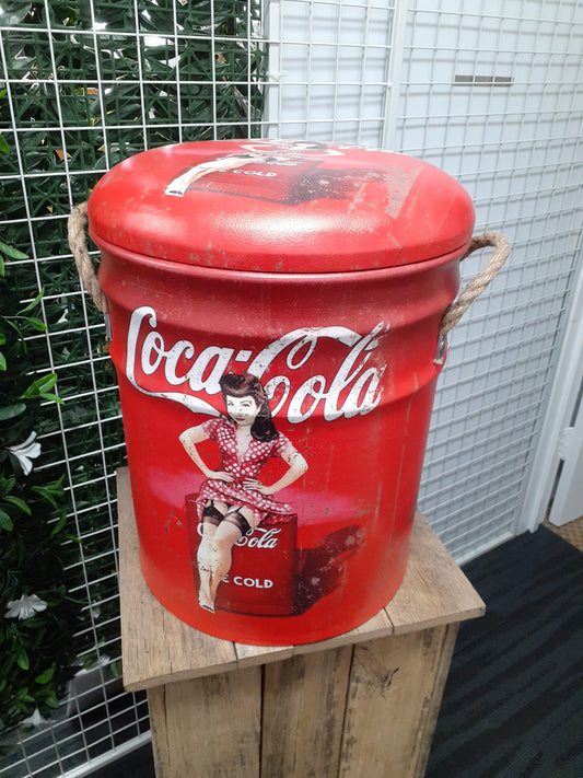 Storage Drum Retro Coke Small