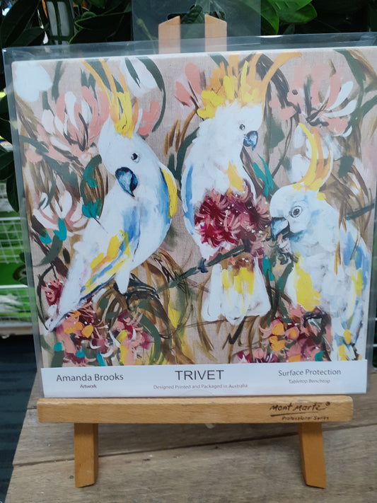 White Cockatoo Trivet