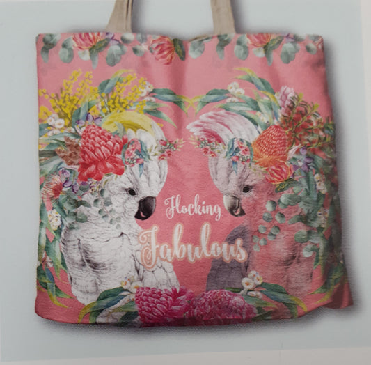 Reusable Shopping Bag Flocking Fabulous Galah