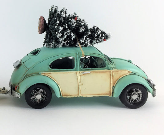 Xmas VW Beetle Blue Medium