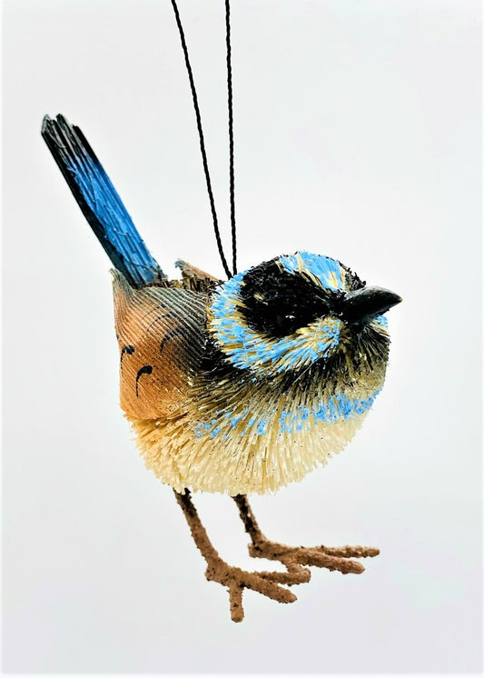 Blue Wren Hanging  Plain