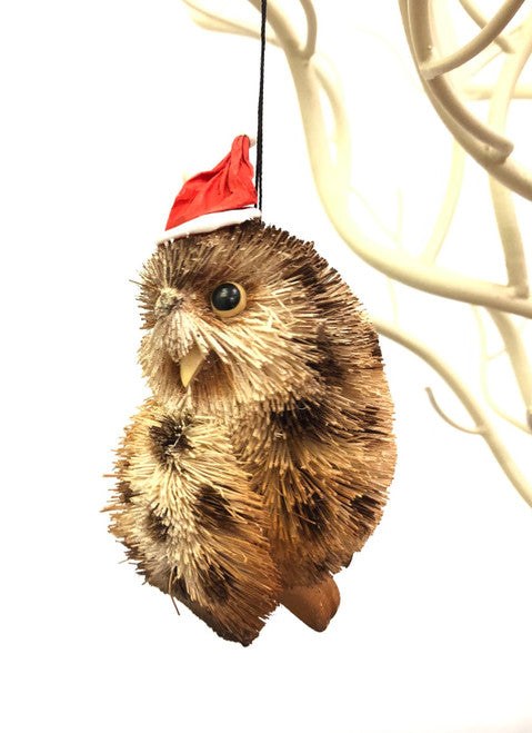 Xmas Brown Owl Hanging