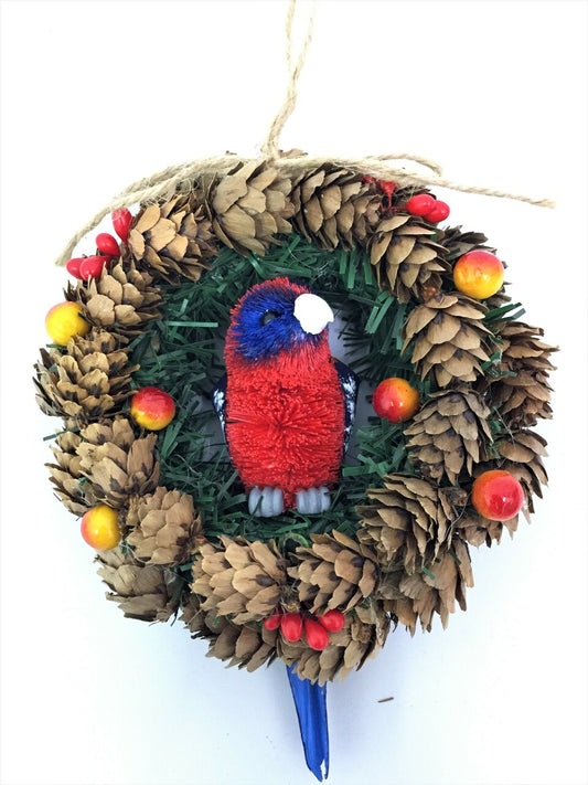 Crimson Rosella Wreath